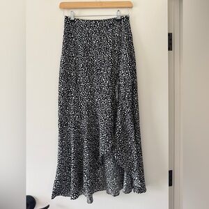 Lulus Spotted Slit Skirt